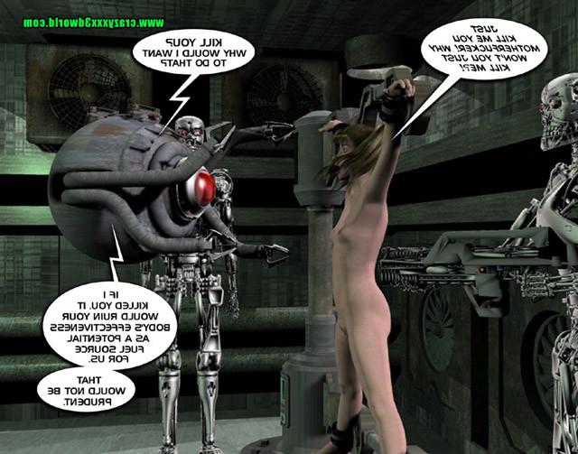16P Naked babe unplugged from matrix fights with robot