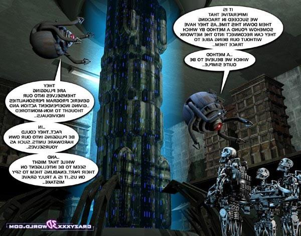 16P Fatty blonde in erotic fantastic story with robots