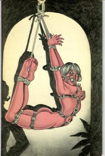 15P wrists ankles tied with rope evil bdsm