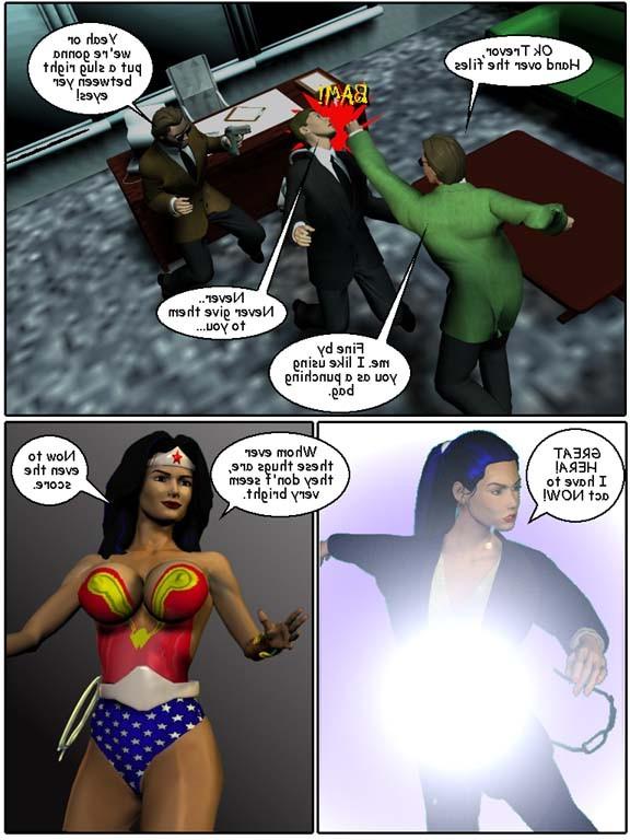 15P wonder womans huge breasts tied with rope