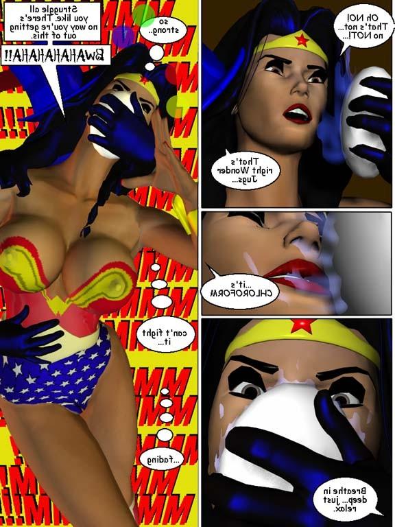 15P wonder womans huge breasts tied with rope
