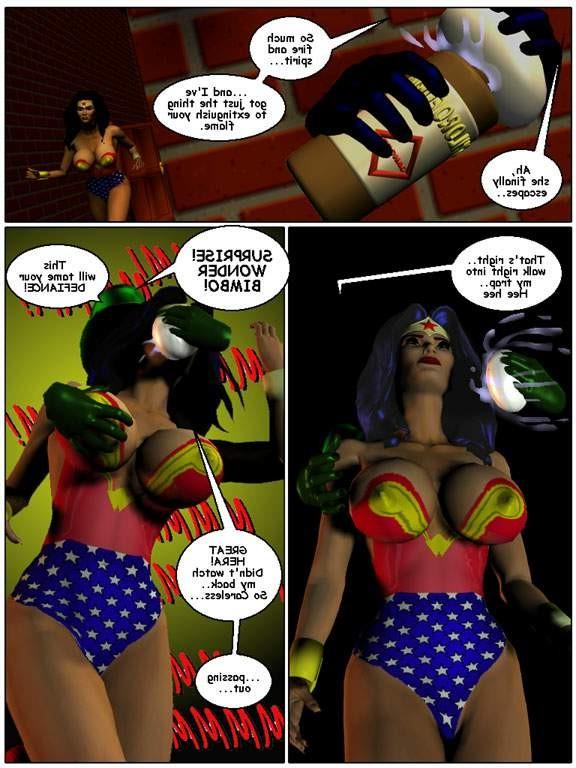 15P wonder womans huge breasts tied with rope