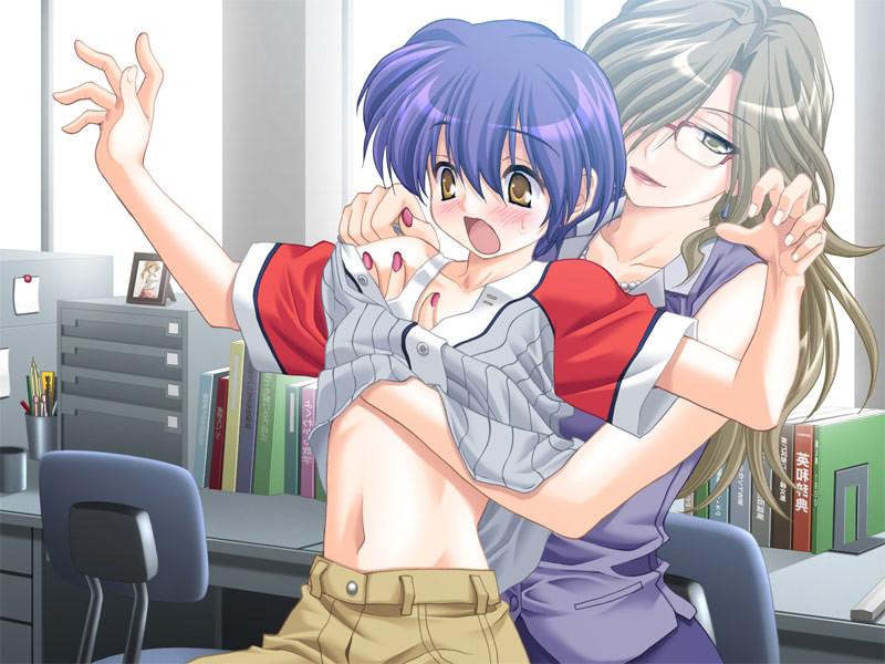 20P Fiesty young hentai teens in cute outfits fighting over a boy