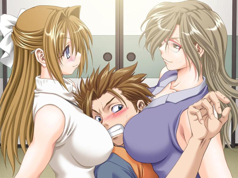 20P Fiesty young hentai teens in cute outfits fighting over a boy