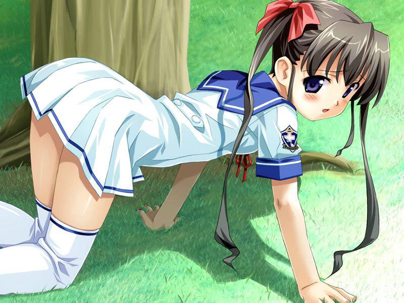15P Beautiful little hentai virgin schoolgirl in a cute short skirt