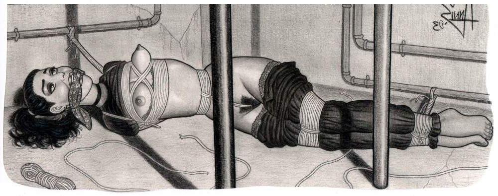 15P erotic rope bondage with huge breasts