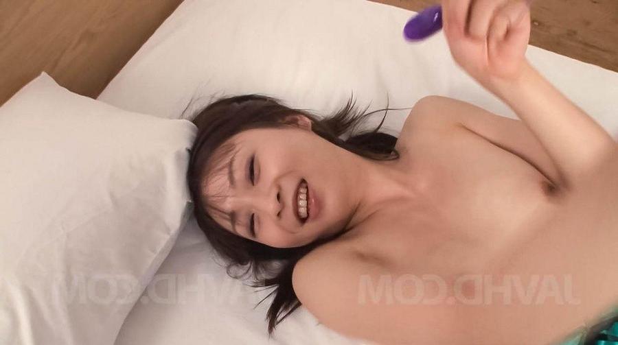 10P Nozomi Hatsuki Asian teases clit and brown nipples with vibrator