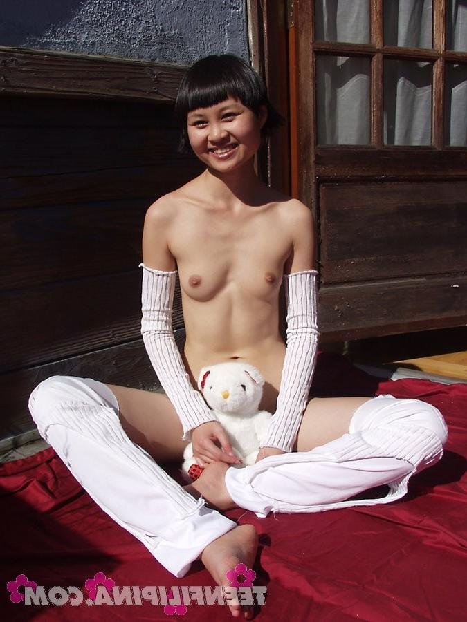 15P Skinny and nubile Malaysian girl Angel stripped