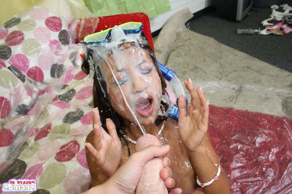 17P Hardcore asian babe getting facial cumshot in bukkake