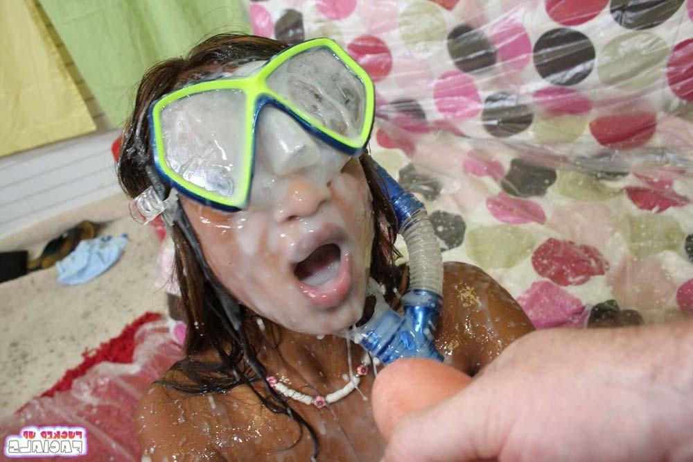 17P Hardcore asian babe getting facial cumshot in bukkake