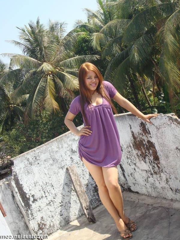 15P Lovely Asian amateur teen teasing us outdoor