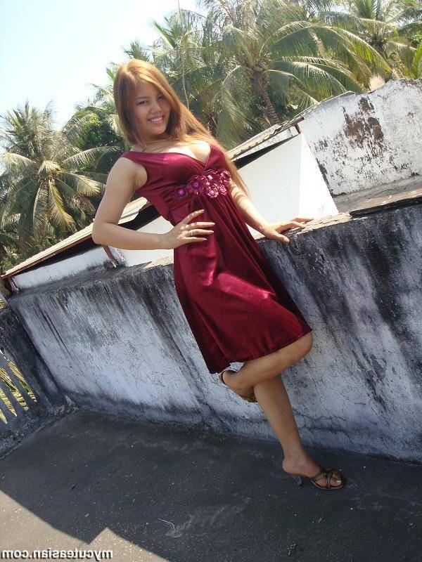 15P Lovely Asian amateur teen teasing us outdoor
