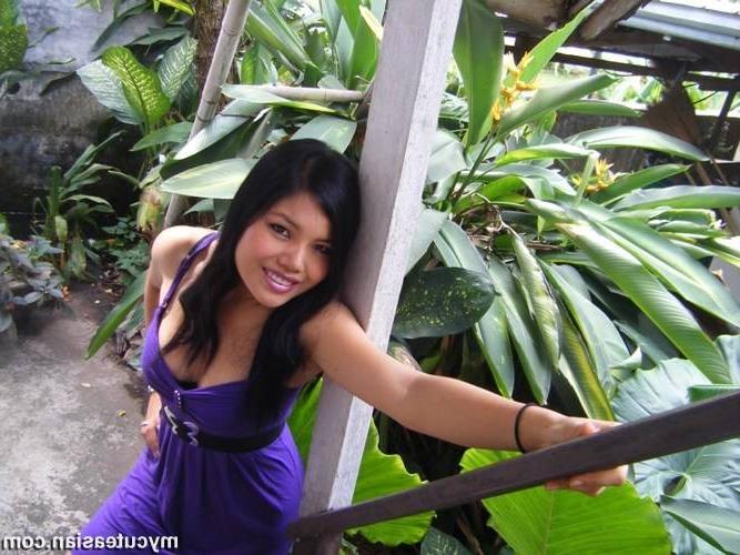 15P Lovely Asian amateur teen teasing us outdoor