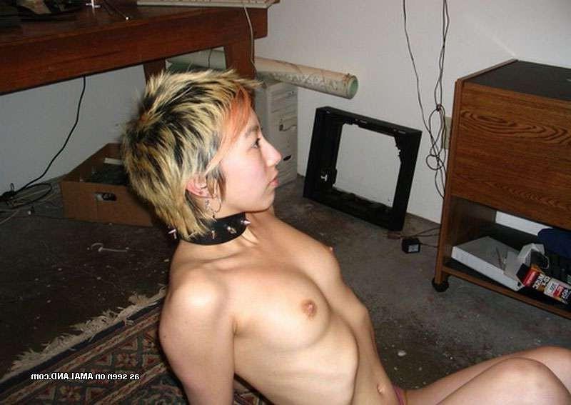 15P Punk emo Asian amateur teen girlfriend gets fondled and facialed