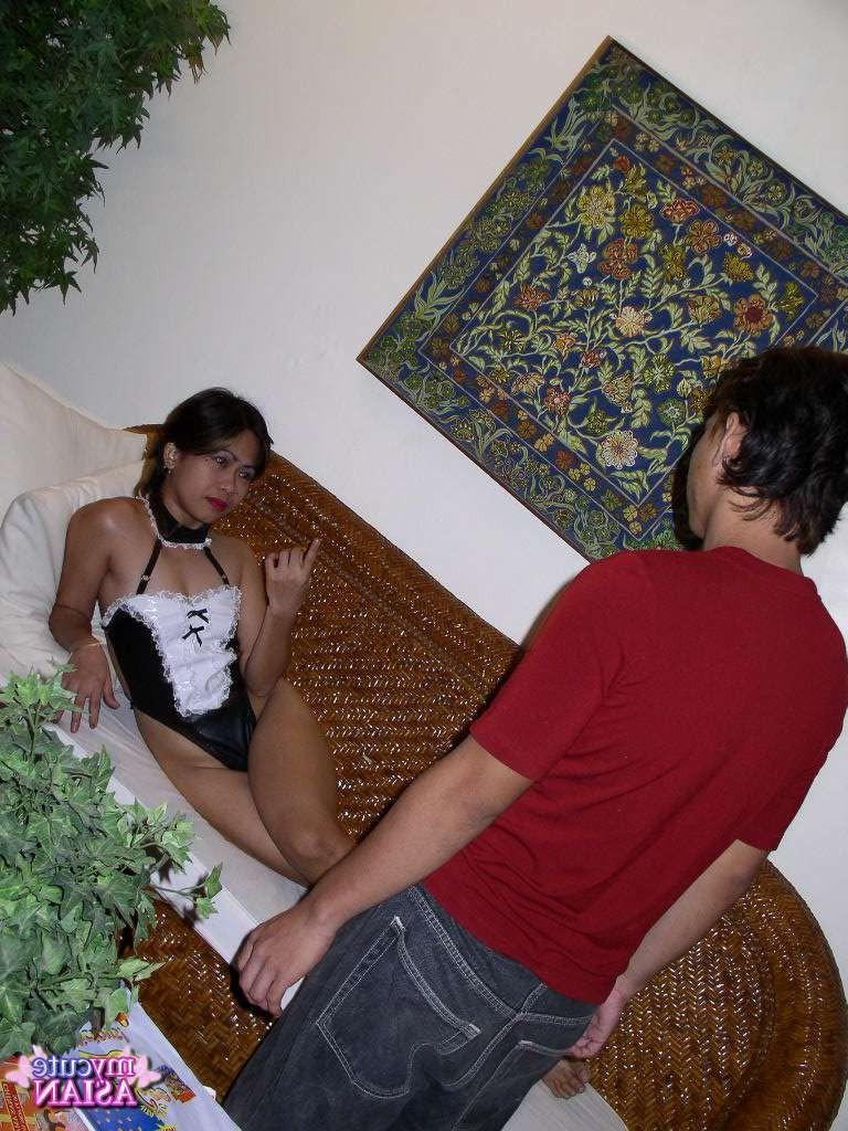 16P Shaved Filipino slut sucks and gets cum faced