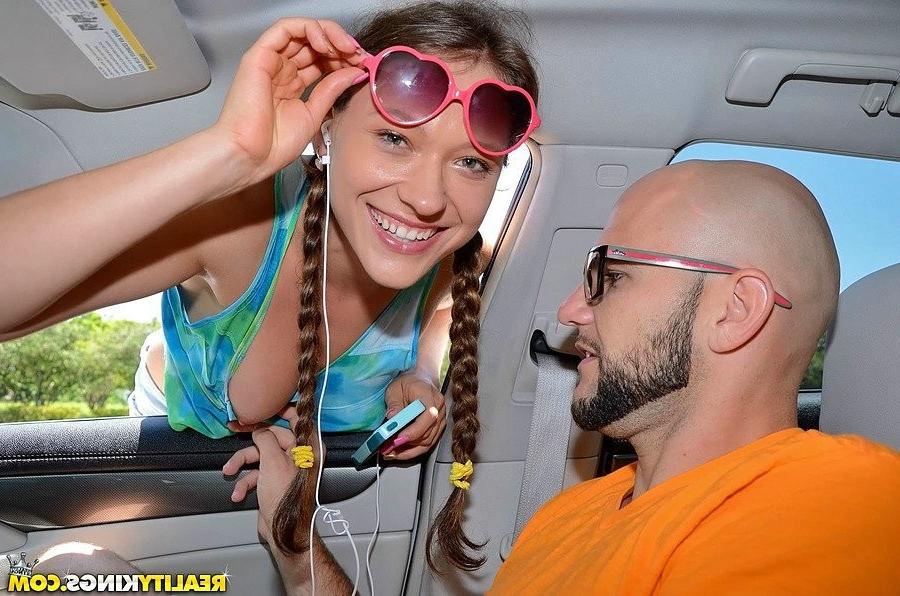 12P Girl next door Callie Calypso picked up for rough sex