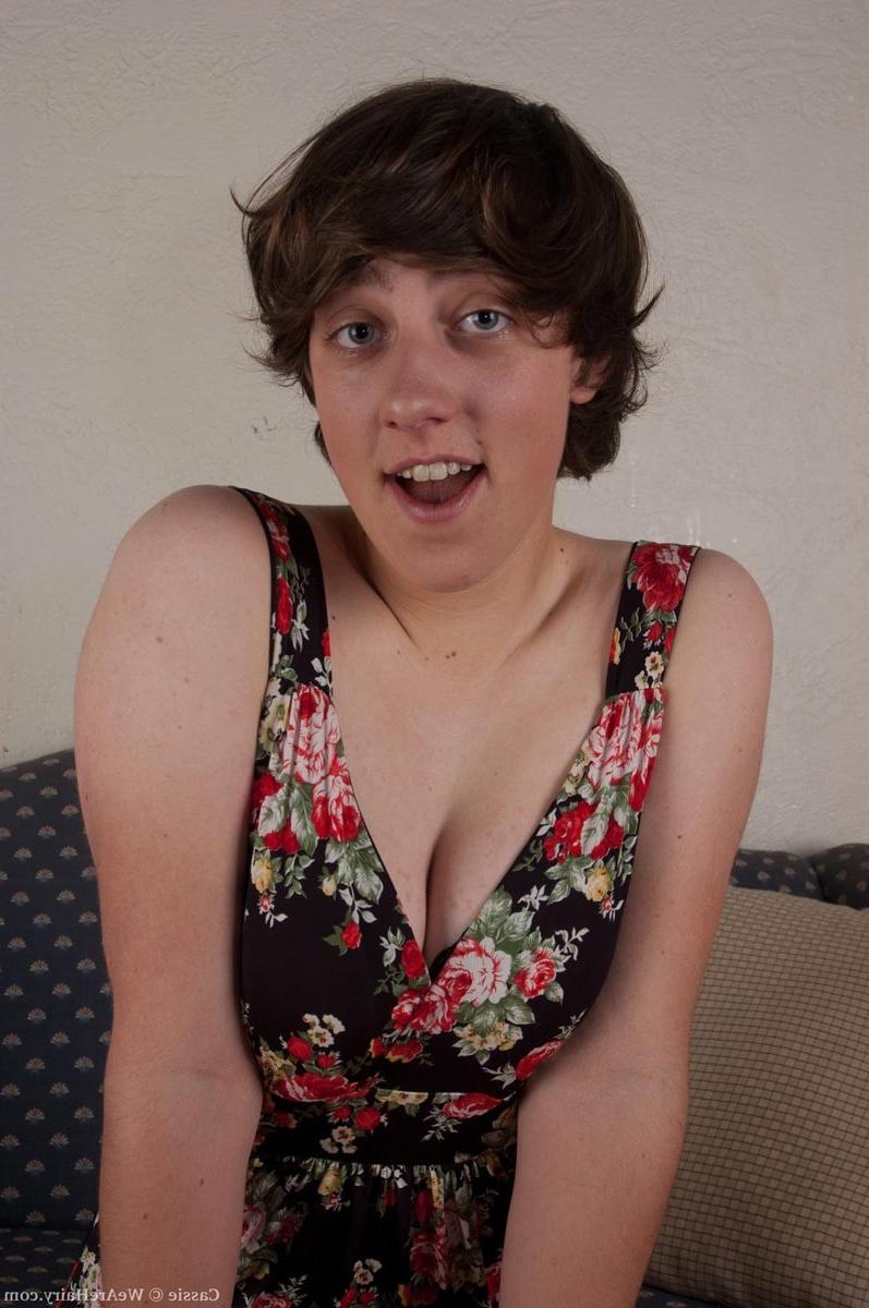 15P Hot hairy teen shows off her furry pussy