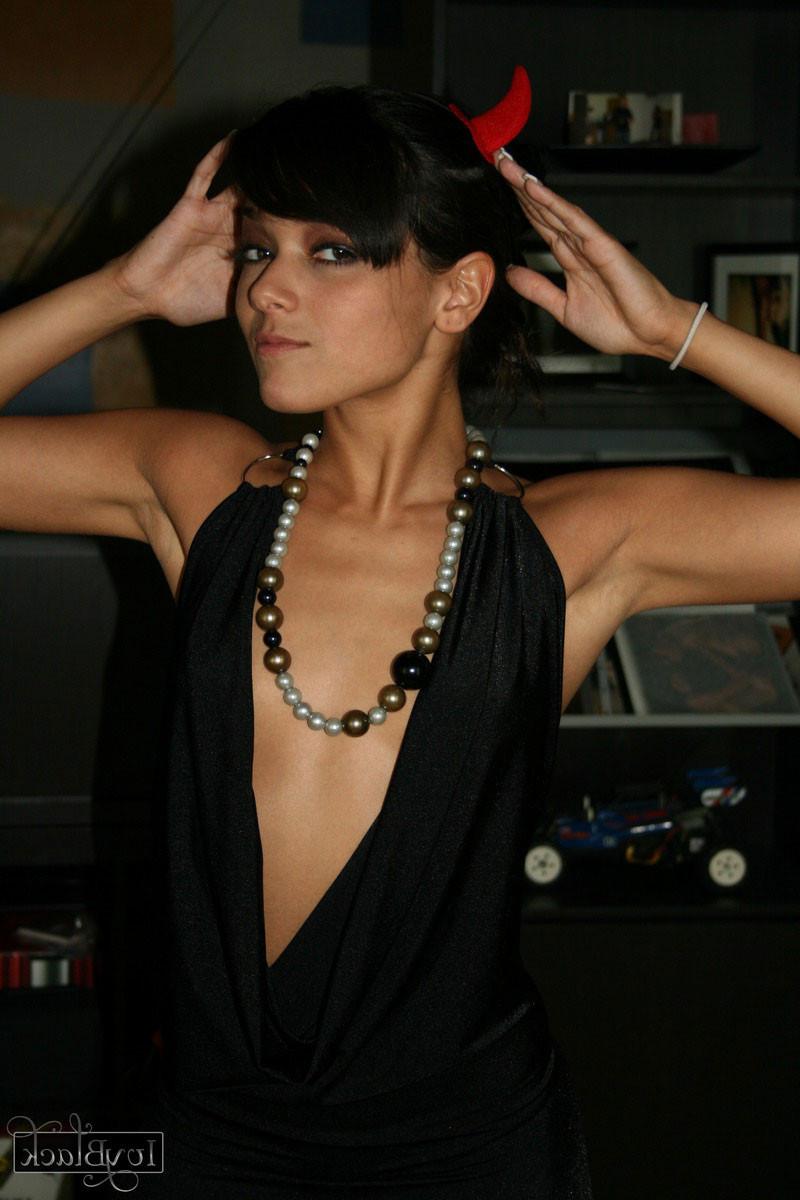 15P Ivy Black cute teen is a little horny devil