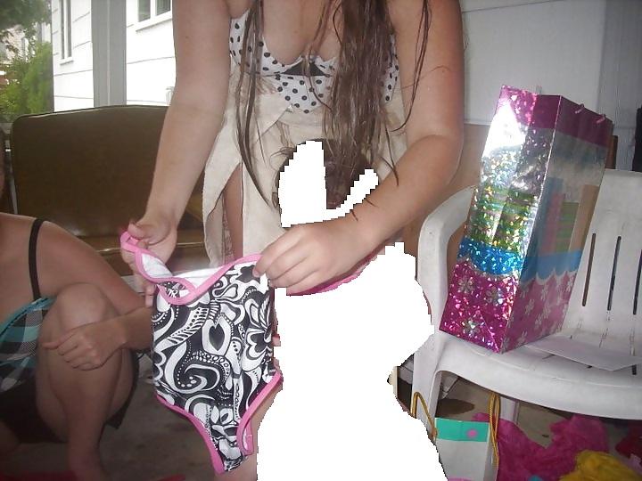 9P Sneaky teen down blouse and upskirt in one