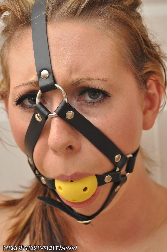 12P Tied virgin stripped to her panties and treated like a slave
