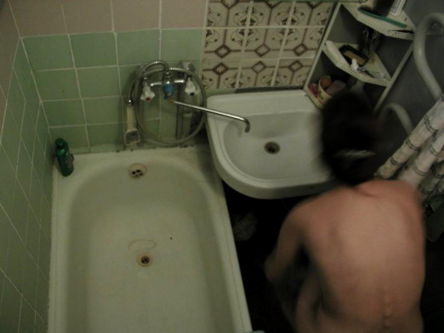 16P Unknowing sexy student filmed in the shower with a hidden camera