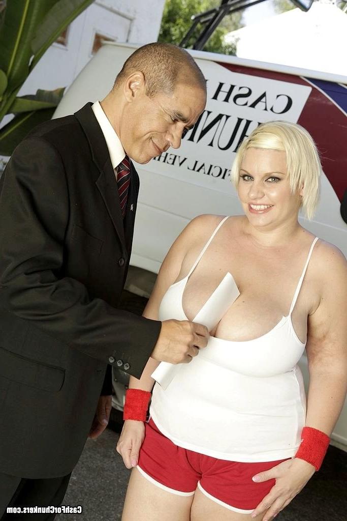 16P Busty fat blonde Tiffany Blake riding a dick and taking a facial