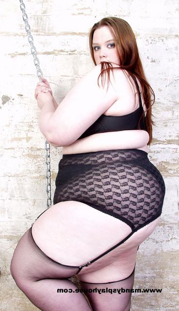 15P Huge kinky BBW in tight black stockings
