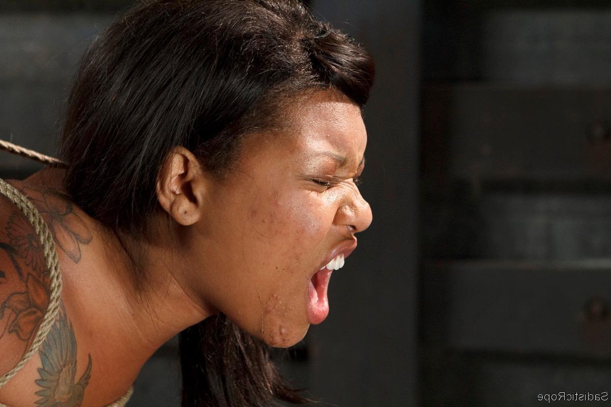 24P Ebony Slut Begs for Brutality