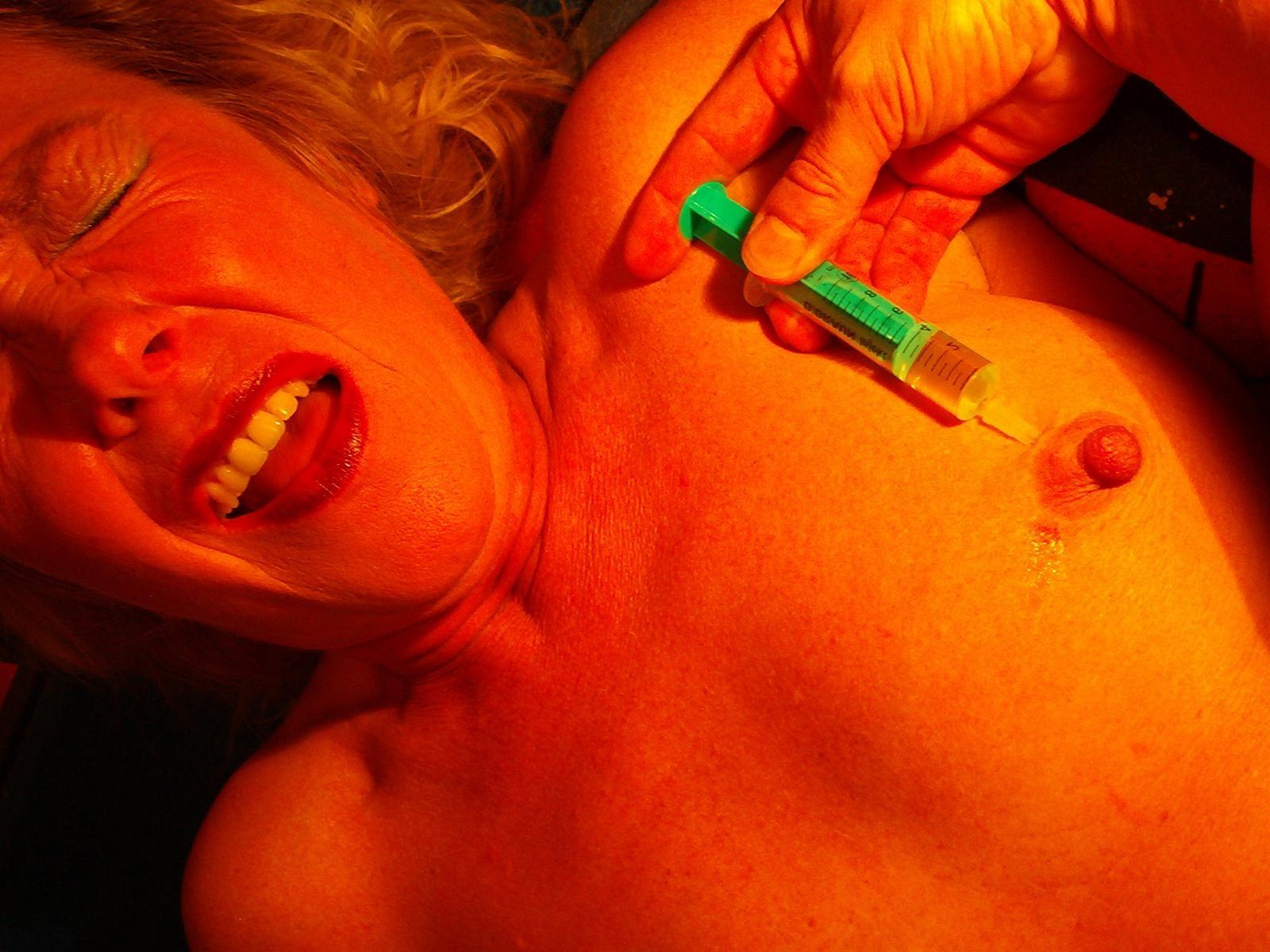 4P Needle pain and shocking piercing agony of mature german lifesty