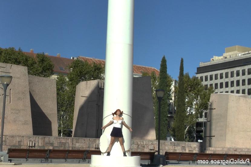 15P Innocent Lilyan Red is shamed around the streets of Madrid