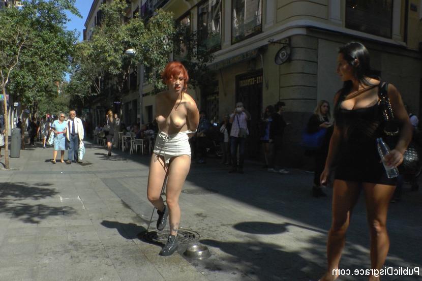 15P Innocent Lilyan Red is shamed around the streets of Madrid