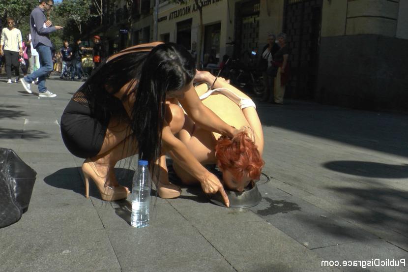 15P Innocent Lilyan Red is shamed around the streets of Madrid