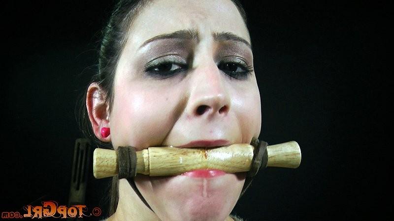 16P Addie Juniper is rope tied up nude her clit made sensitive