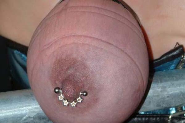 15P Brutal purple tit squeeze