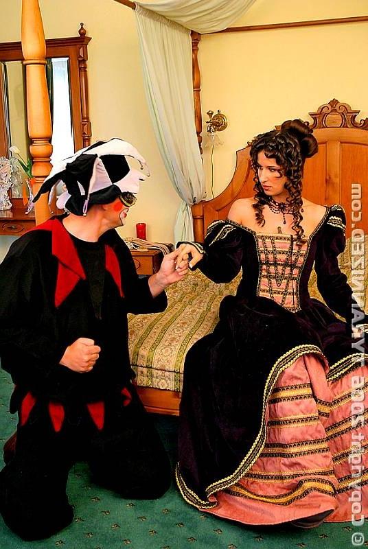 16P Clown gets molested with hot candle wax by brutal mistresses