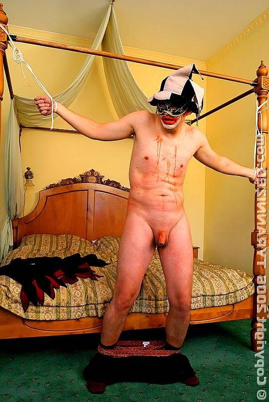 16P Clown gets molested with hot candle wax by brutal mistresses