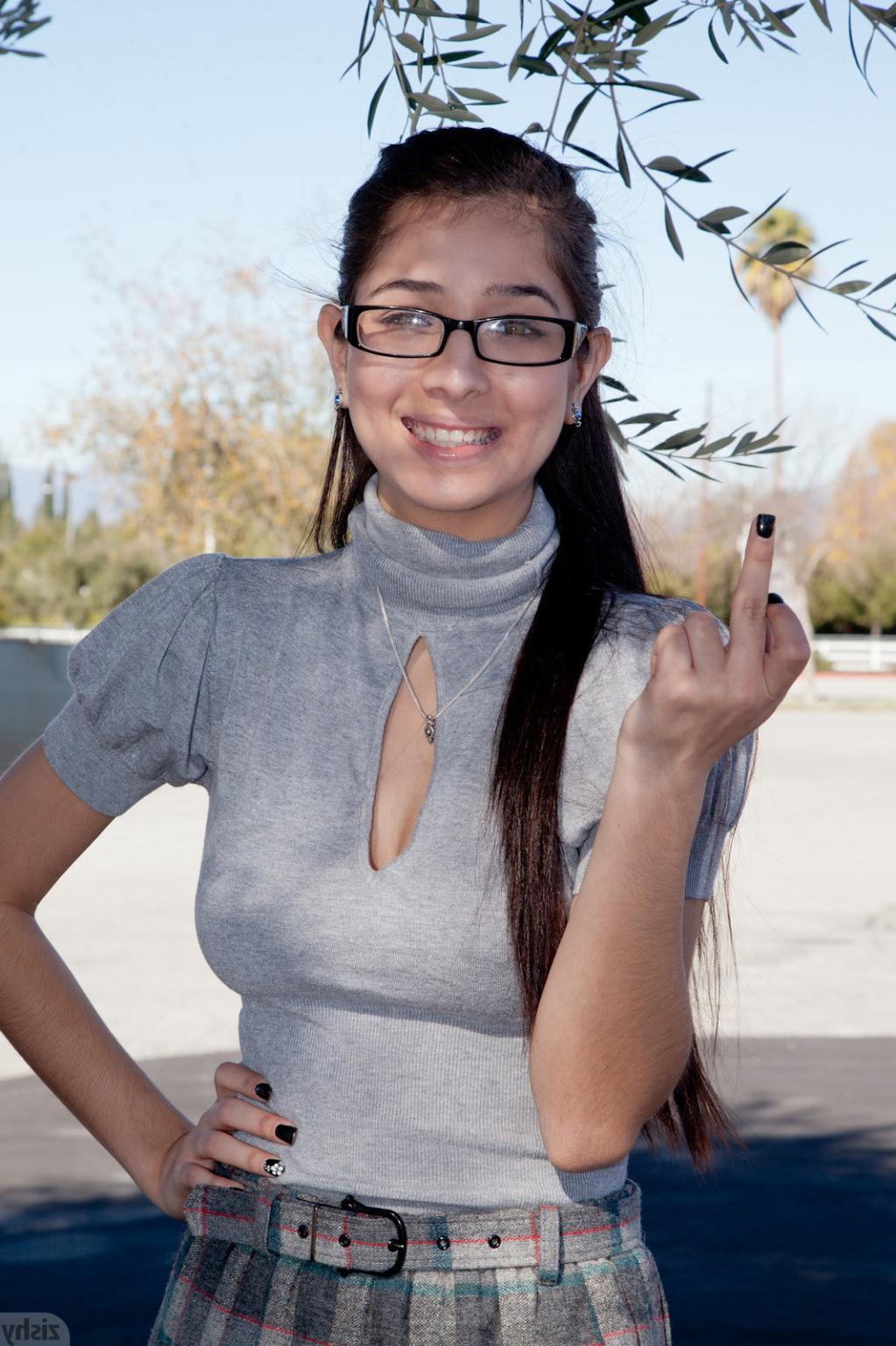 10P Teasing schoolgirl