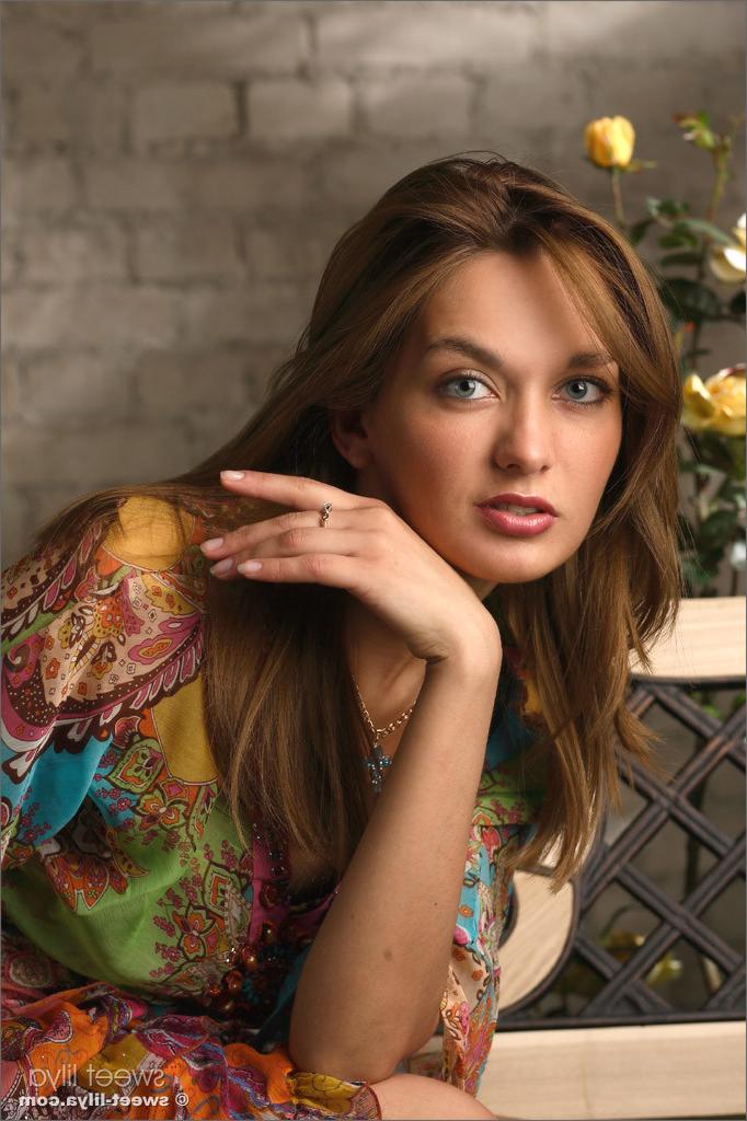 12P Seductive Russian teenager Sweet Lilya looks beautiful