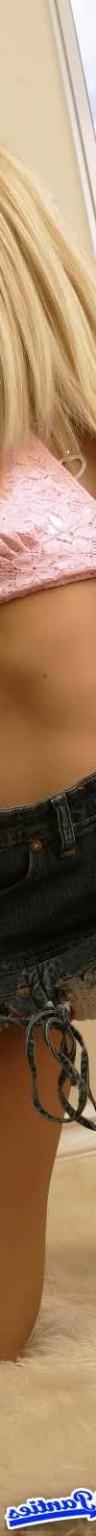 18P Ashlee wearing a white lace g string and a jean mini skirt and some great up ski