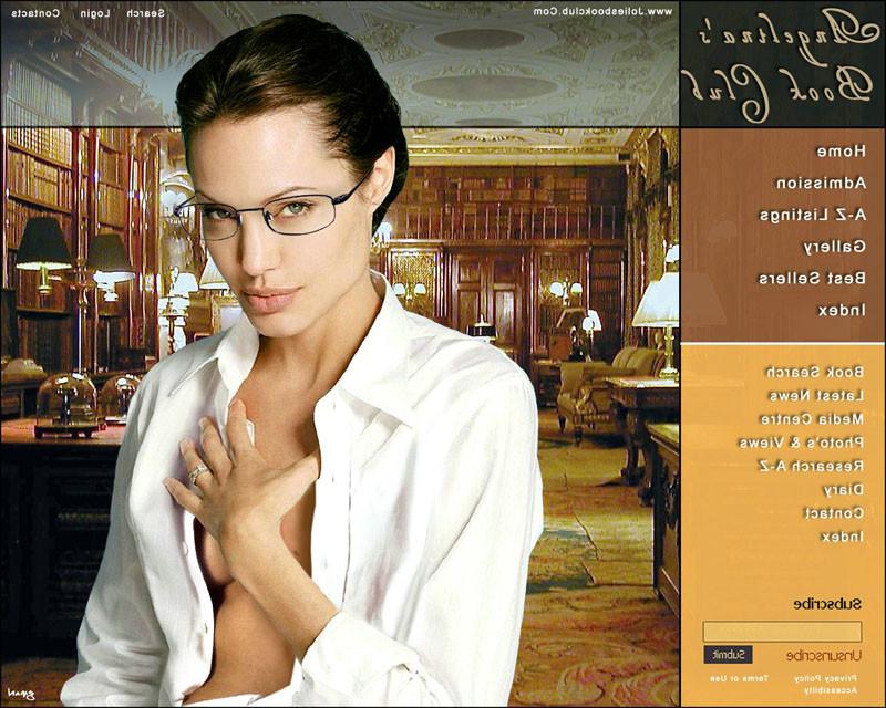 15P Angelina Jolie rubbing her clit while exposing her sweet tits