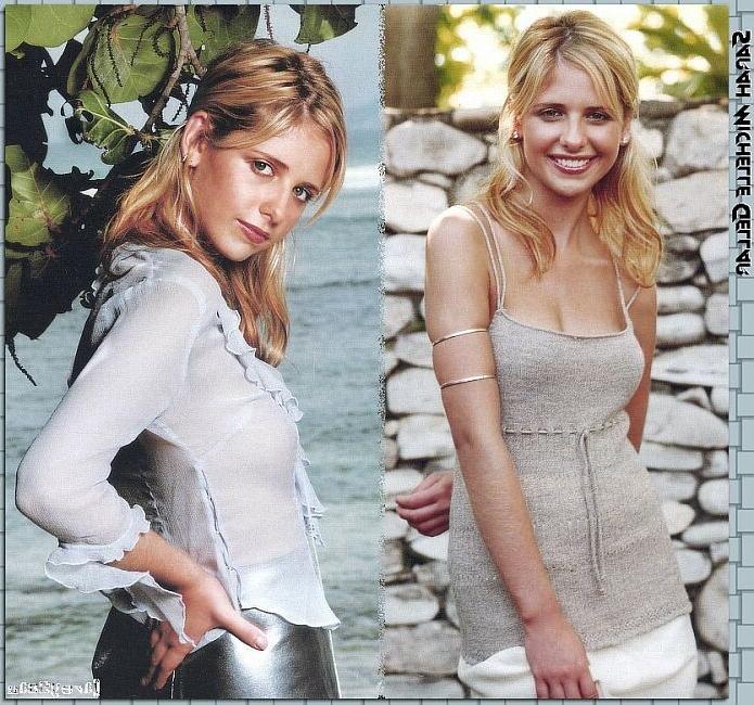 15P Buffy the Vampire Slayer Sara Michelle Gellar bikini and down blouse