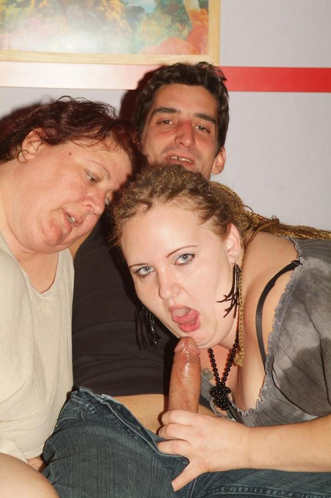 15P BBW Whores Agnes Eva and Anna Marie sharing huge dick