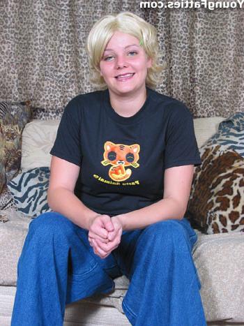 15P Cute blonde chubby teen posing