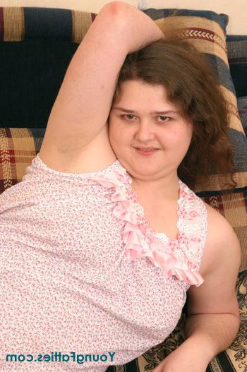 16P Cute plump teen posing in lingerie