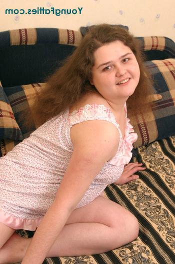 16P Cute plump teen posing in lingerie