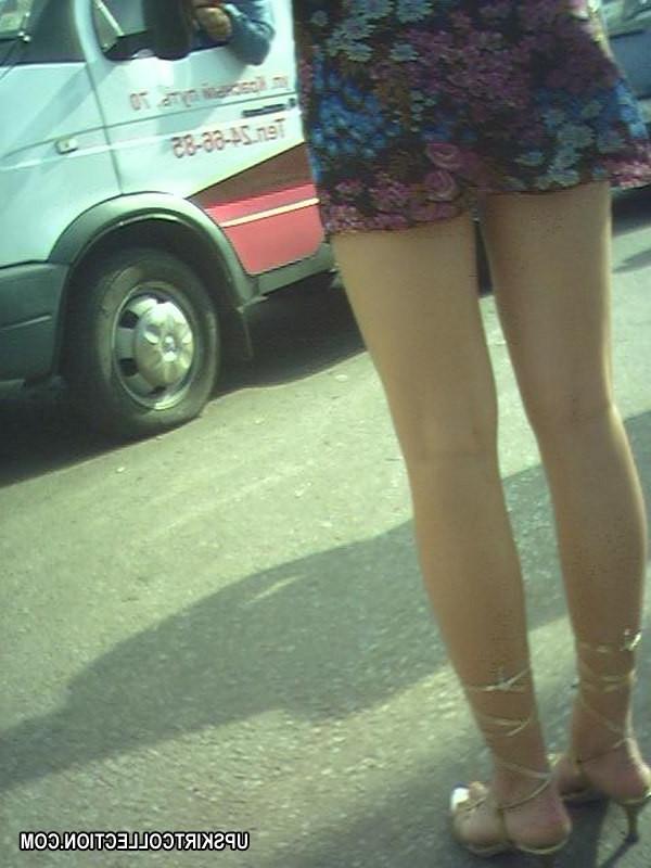 15P Lewd babes' upskirt view looks great when they wear nylons
