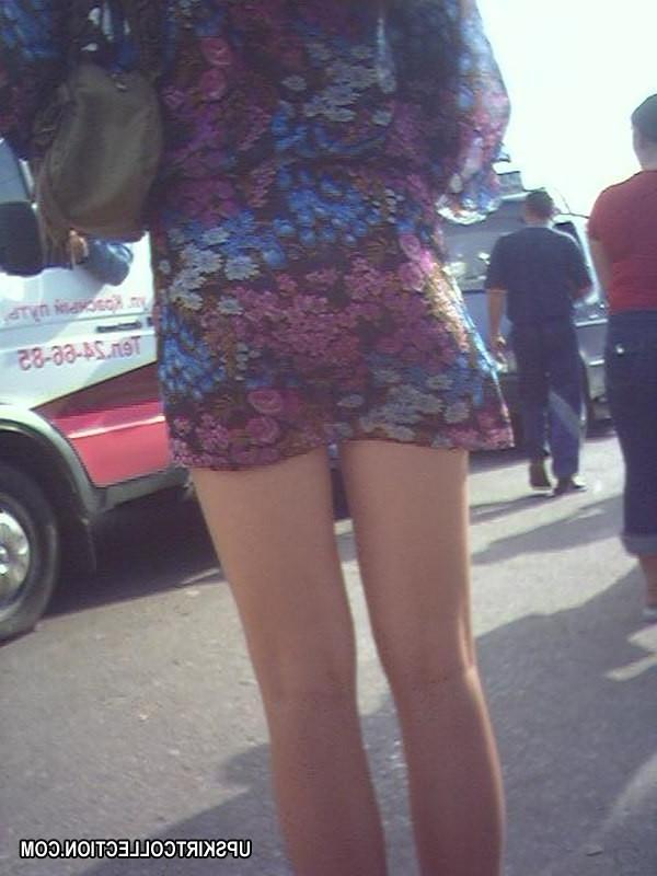 15P Lewd babes' upskirt view looks great when they wear nylons