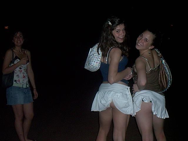 12P Salacious bimbos showing off pussies in hot upskirt photos