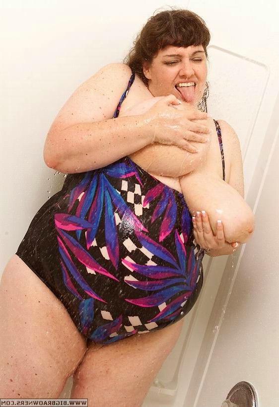 16P huge fat BBW woman in bikini with big tits