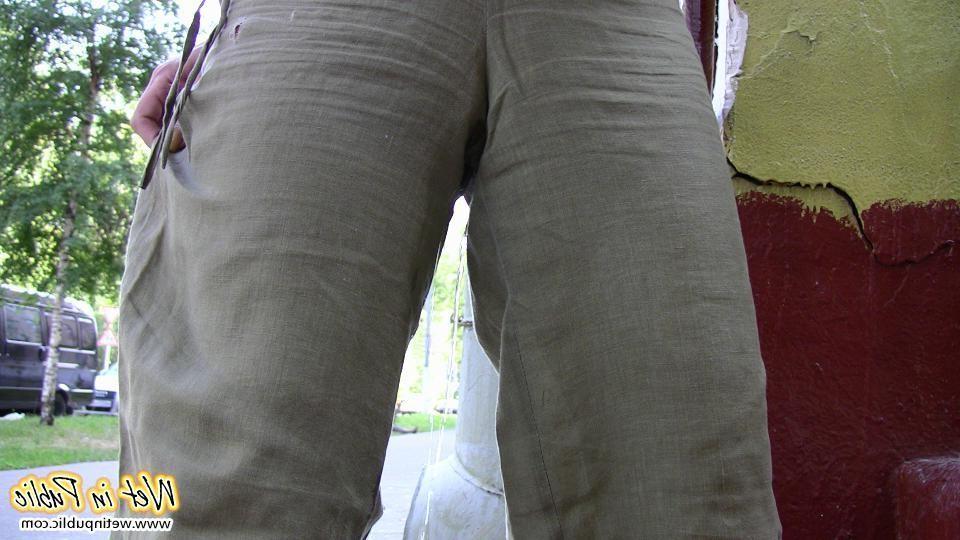 15P Dirty pissing hardship of a lean blondie happened to her in the street